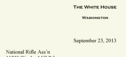 WhiteHouseLetterToNRA